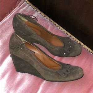 Sundance Brown Suede Wedge Shoe Size 41
